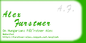 alex furstner business card